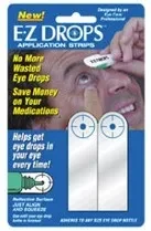E-Z Drops applicator strip showing Mylar reflective surface and bullseye